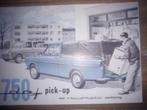 NIEUWE DAF 750 pick-up brochure/folder 1961 - Onbeschadigd!, Ophalen of Verzenden, Nieuw