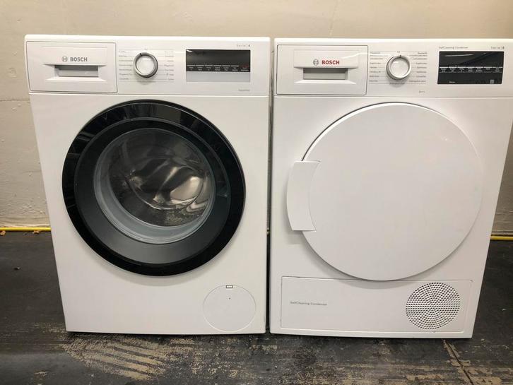 SET 8kg A+++ Wasmachine + Warmtepomp droger Bosch Serie 4/6, Witgoed en Apparatuur, Wasdrogers, Zo goed als nieuw, Condens, Voorlader