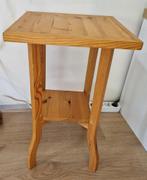 Grenen plantentafel / bijzettafel 32 x 32 x h52 cm * q, Minder dan 55 cm, Gebruikt, Rechthoekig, Hout