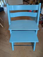 Kinderstoel Stokke Tripp Trapp lichtblauw - goede staat, Kinderen en Baby's, Kinderstoelen, Ophalen, Zo goed als nieuw, Meegroeistoel