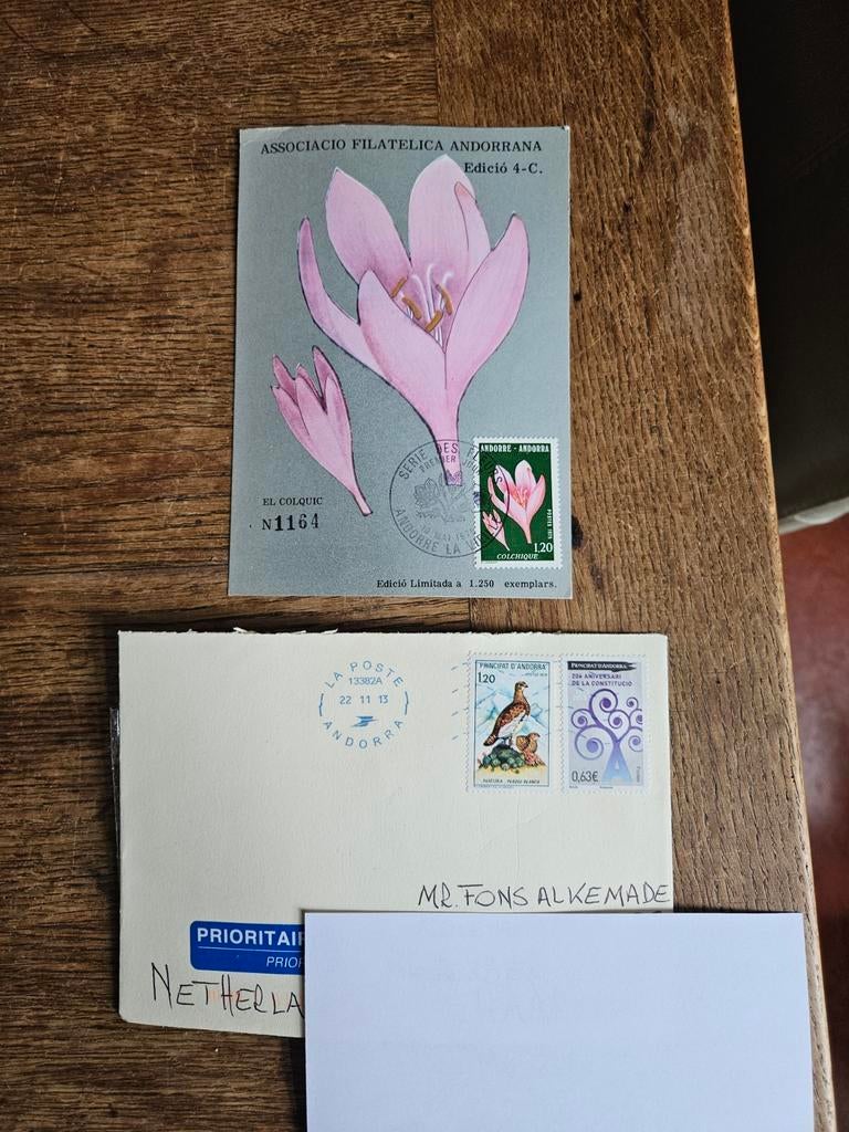 postzegels Andorra zeldzaam, Ophalen of Verzenden, Envelop