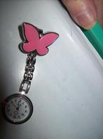 Horloge Hang Model Zilvertint Fraaie Vlinder Clip sluiting, Verzenden, Nieuw
