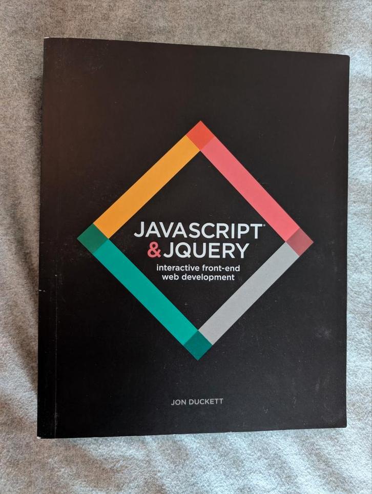 JavaScript & jQuery Boek - Jon Duckett, Boeken, Informatica en Computer, Zo goed als nieuw, Programmeertaal of Theorie, Ophalen of Verzenden