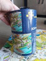 Jan van haasteren camping chaos in een cilinder vormige doos, Ophalen of Verzenden, Minder dan 500 stukjes, Zo goed als nieuw
