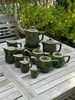 Apilco Flora Groen goud  theepot koffiepot melkkan, Ophalen of Verzenden, Zo goed als nieuw, Porselein, Overige typen