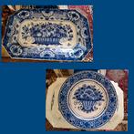 2 grote oude delftsblauwe Porceleyne fles wandborden 57x36cm, Ophalen