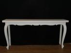 Queen ann side table gerestyled met krijtverf in kleur wit, Ophalen, Eikenhout, Zo goed als nieuw, 150 tot 200 cm