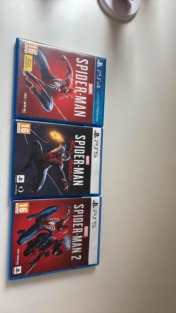 3 playstation spiderman games beschikbaar voor biedingen
