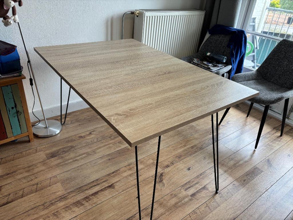 Eettafel, Huis en Inrichting, Tafels | Eettafels, Ophalen, Gebruikt, 100 tot 150 cm, Design