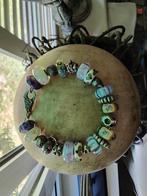 Complete Trollbeads armband retired zilver glas lila/paars, 4 bedels of meer, Ophalen, Zilver, Trollbeads