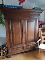 Donker eiken toogkast met laden., Antiek en Kunst, Ophalen of Verzenden