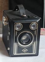 Agfa Box Camera Jaren 50 + Lederen Tas, Ophalen of Verzenden, Gebruikt, Compact, Overige Merken