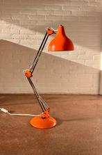 🟠 Vintage Oranje Bureaulamp / Architectenlamp 🟠, Ophalen of Verzenden, Gebruikt, Metaal, 50 tot 75 cm