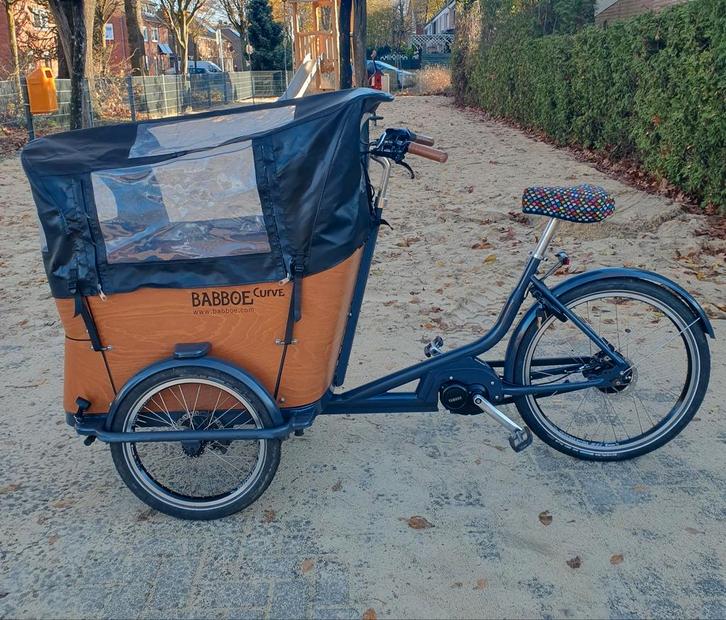 Babboe curve elektrische bakfiets yamaha, Fietsen en Brommers, Fietsen | Bakfietsen, Zo goed als nieuw, 4 kinderen of meer, Ophalen of Verzenden