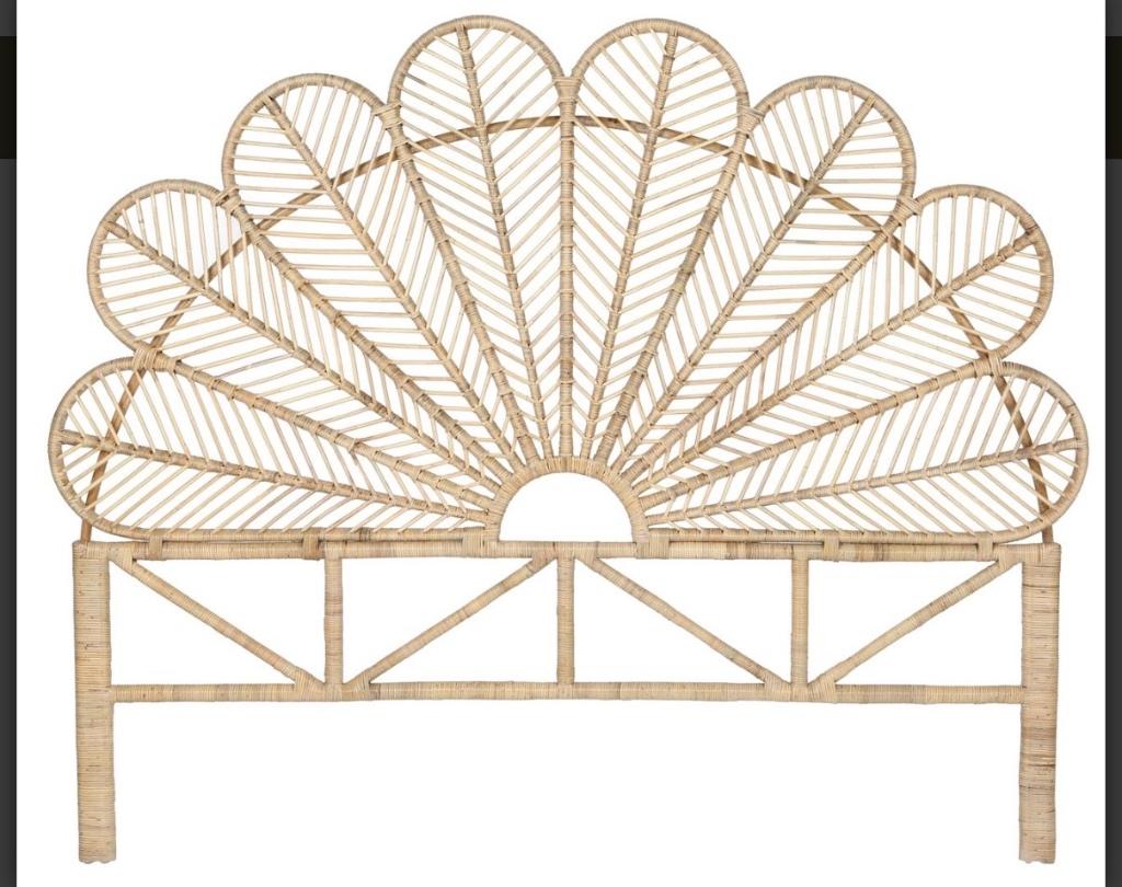 Hoofdbord Rotan - licht gewicht, Huis en Inrichting, Slaapkamer | Bedden, Ophalen, Overige materialen, Bruin, Tweepersoons