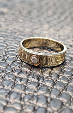 Prachtige Love gouden ring met diamant 0.15 ct, Nieuw, Ophalen of Verzenden, Dame, Goud