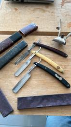 3 oude vintage scheermesjes en hand tondeuse, Verzamelen, Ophalen