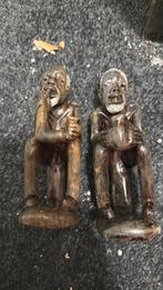 2 stenen afrikaanse mannen, Antiek en Kunst, Ophalen of Verzenden