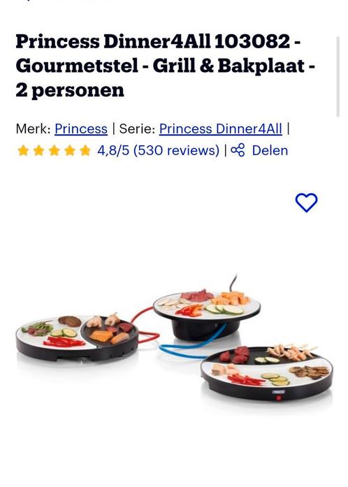 Princess gourmetstellen 2 dozen, Witgoed en Apparatuur, Gourmetstellen, Zo goed als nieuw, 4 t/m 7 personen, Ophalen