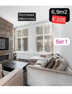 Lamel jaloezieën shutters sets - Hout - Wit, Ophalen, Gebruikt, 200 cm of meer, Crème