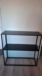 Zwart stalen sidetable, Ophalen, 50 tot 100 cm, Zo goed als nieuw, Minder dan 100 cm