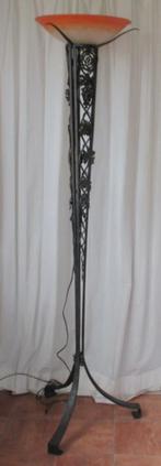 art deco smeedijzeren vloerlamp grote Schneider schaal 42, Ophalen