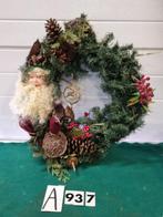 kerstkrans met decoratie en kerstman [a937], Diversen, Ophalen of Verzenden, 'T Olde Gre-j, Info@toldegrej.nl, Endepoelstraat 20f Didam