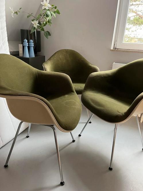 Drie Vintage Eames DAX stoelen, Huis en Inrichting, Stoelen, Gebruikt, Drie, Overige materialen, Overige kleuren, Ophalen
