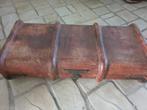 Teakhouten kist, met leer bekleed, Ophalen, Gebruikt, 50 tot 100 cm, Minder dan 50 cm