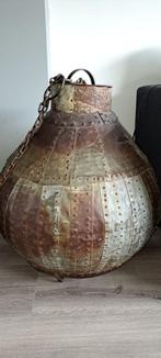 Indiaanse waterpot / hanglamp, Huis en Inrichting, Lampen | Hanglampen, Metaal, Zo goed als nieuw, 50 tot 75 cm, Ophalen
