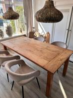 echte zware teake eettafel 6 personen, Ophalen of Verzenden