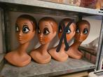 5x Vintage twiggy kop hoofd Huard 1971 etalage/decoratie, Antiek en Kunst, Ophalen of Verzenden