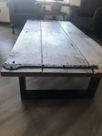 Salon tafel van antieke deur, Ophalen, Gebruikt, Sober landelijk, 50 tot 100 cm