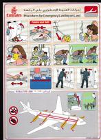 Safetycard Emirates Airbus A330-200, Verzamelen, Ophalen of Verzenden, Gebruikt, Kaart, Foto of Prent