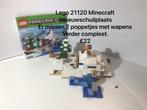 LEGO Minecraft 21120 Sneeuwschuilplaats (Mist 2 poppetjes), Ophalen of Verzenden, Gebruikt, Complete set, Lego