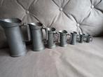 7 Tinnen bekers., Antiek en Kunst, Antiek | Tin, Ophalen