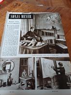 Artikel  beeldhouwster Sonja Meyer Reeuwijk 1954, Ophalen of Verzenden, 1940 tot 1960, Knipsel(s)