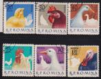 Roemenië 1963 Pluimvee Kuiken Haan Gans Eend Kalkoen, Ophalen of Verzenden, Gestempeld, Dier of Natuur