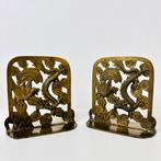 Set Chinese bronzen boekensteunen met draak en feniks 1930, Ophalen of Verzenden