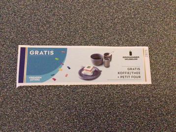 Gratis koffie/thee + petit four in het Groninger museum beschikbaar voor biedingen