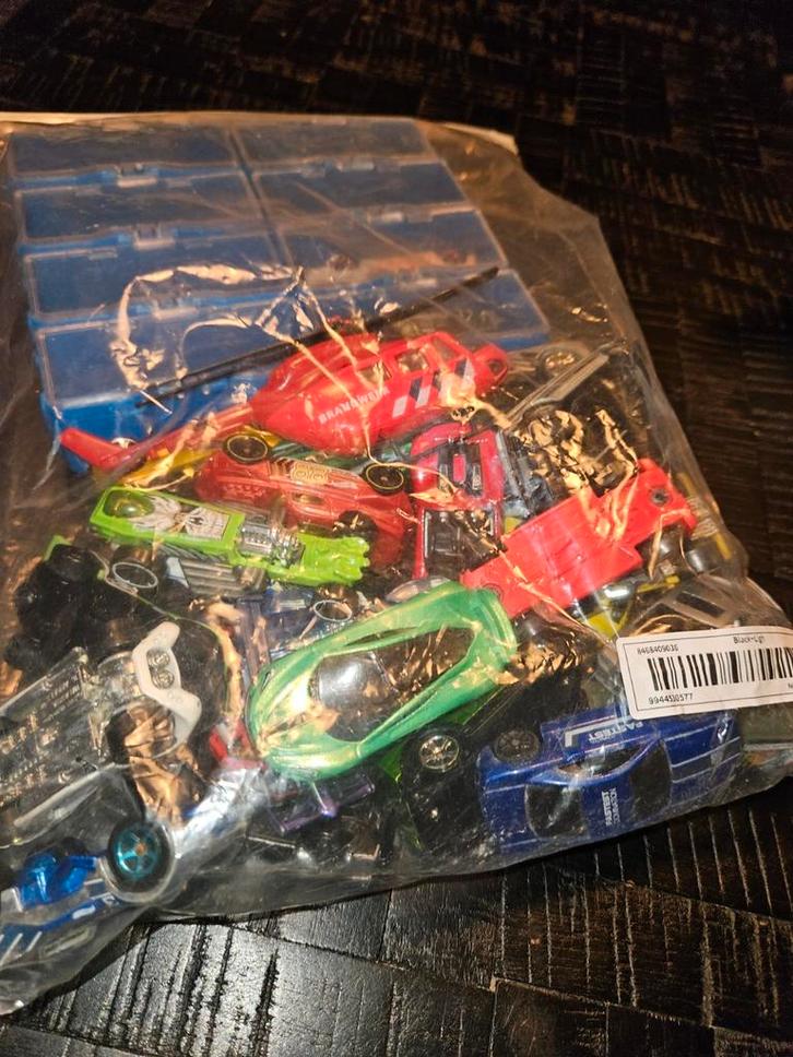 Grote Zak met Speelgoedauto's en Helikopter, Kinderen en Baby's, Speelgoed | Overig, Gebruikt, Jongen of Meisje, Ophalen of Verzenden