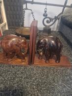 Houten Boekensteunen met Olifanten, Ophalen of Verzenden