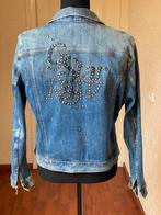 Spijkerjas G-Star Raw met studs logo print blauw maat L, Maat 42/44 (L), Verzenden, Blauw, G-STAR RAW