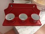 Rood emaille zand, zeep, soda stel, Ophalen of Verzenden