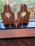 Landelijk Houten Raamdecoratie Kerst 50 cm hoog, Huis en Inrichting, Woonaccessoires | Overige, Ophalen, Nieuw