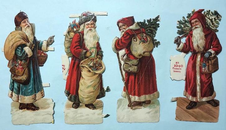 kerst oudekerstmannen poëzieplaatjes kerstdagen 1900-1920, Diversen, Kerst, Zo goed als nieuw, Ophalen of Verzenden