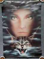 Poster mens en kat, Rechthoekig Staand, Verzenden, Zo goed als nieuw, A1 t/m A3