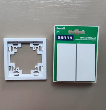 Gamma denali serie schakelaar met 1 voudig afdek raam beschikbaar voor biedingen