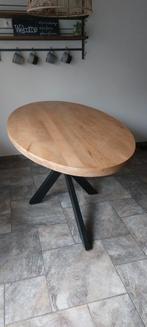 Nieuwe ovale houten eettafel, Huis en Inrichting, Ophalen, Nieuw, 50 tot 100 cm, Metaal