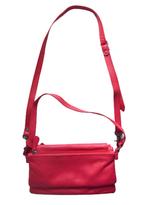 Claudia Sträter tasje, leren schoudertas, rood/fuchsia, Sieraden, Tassen en Uiterlijk, Verzenden, Zo goed als nieuw, Rood, Schoudertasje